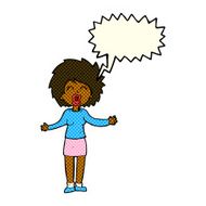 cartoon loud woman with speech bubble N5