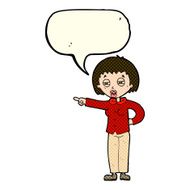 cartoon woman telling off with speech bubble N5