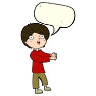 cartoon shocked boy with speech bubble N18
