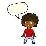 cartoon excited boy with speech bubble N84