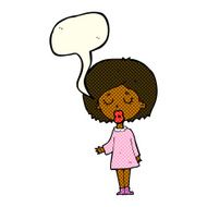 cartoon woman explaining her point with speech bubble N24