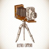 Vintage Card with Retro Camera