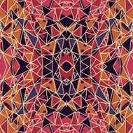 ethnic triangle abstract hand-drawn seamless pattern