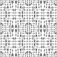 Cute seamless pattern with hand-drawn ethnic arrows