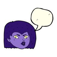 cartoon vampire face with speech bubble N21