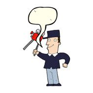 cartoon film maker with speech bubble N5