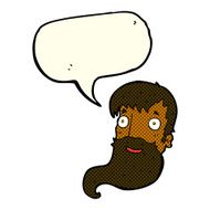 cartoon bearded man with speech bubble N28