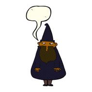 cartoon wizard with speech bubble N14
