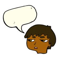 cartoon annoyed boy with speech bubble N23