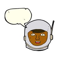 cartoon astronaut head with speech bubble N6