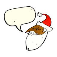 cartoon santa face with speech bubble N6
