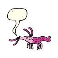 cartoon shrimp with speech bubble N21