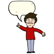 cartoon man asking question with speech bubble N29