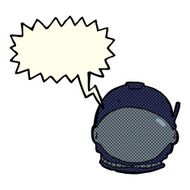 cartoon astronaut face with speech bubble N6