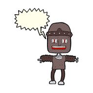 cartoon robot with speech bubble N109