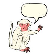 cartoon evil monkey with speech bubble N3