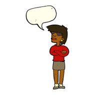 cartoon annoyed woman with speech bubble N110