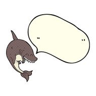 cartoon shark with speech bubble N23