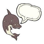 cartoon shark with speech bubble N24