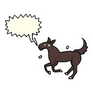 cartoon horse sweating with speech bubble N6