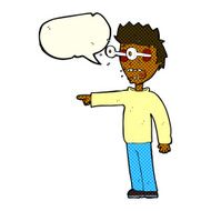 cartoon man with popping out eyes speech bubble N17