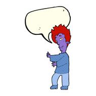 cartoon vampire with speech bubble N74