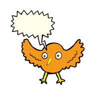 cartoon bird with speech bubble N178