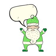 cartoon stressed out santa with speech bubble N6