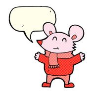 cartoon mouse with speech bubble N7