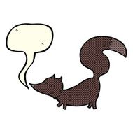 cartoon little wolf cub with speech bubble N5
