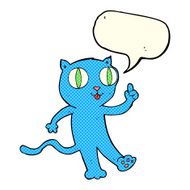 cartoon cat with idea speech bubble N3