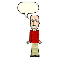 cartoon dad shrugging shoulders with speech bubble N6