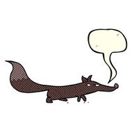 cartoon little fox with speech bubble N22