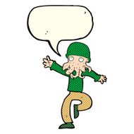 cartoon alien monster man with speech bubble N12