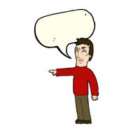 cartoon angry man pointing with speech bubble N6