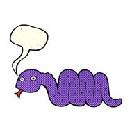 funny cartoon snake with speech bubble N15