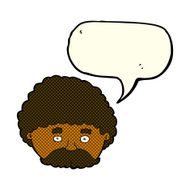 cartoon man with mustache speech bubble N51