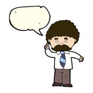 cartoon teacher with speech bubble N6