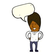 cartoon happy man with speech bubble N272