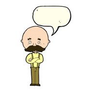 cartoon grandfather with speech bubble N6