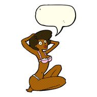 cartoon underwear model with speech bubble N6