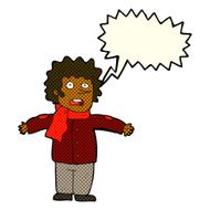 cartoon surprised man with speech bubble N82