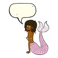 cartoon mermaid with speech bubble N40