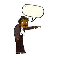 cartoon man trembling with key unlocking speech bubble N5