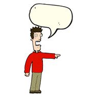 cartoon terrified man with speech bubble N128