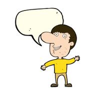 cartoon waving man with speech bubble N24