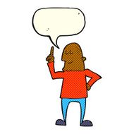 cartoon man pointing finger with speech bubble N5