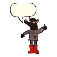 cartoon funny werewolf with speech bubble N8