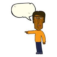 cartoon pointing man with speech bubble N51