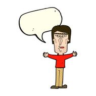 cartoon angry man with speech bubble N51